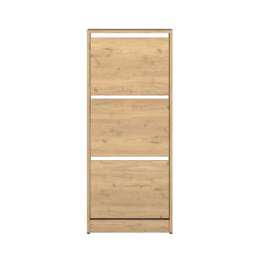 Pantofar SHC-330-BB-1 Home Collection® Compact Plus, 12 Perechi, 3 Compartimente, Alb - Stejar - Mov, 51x119x26 cm - Stejar | SKU: SHC-330-FF-1