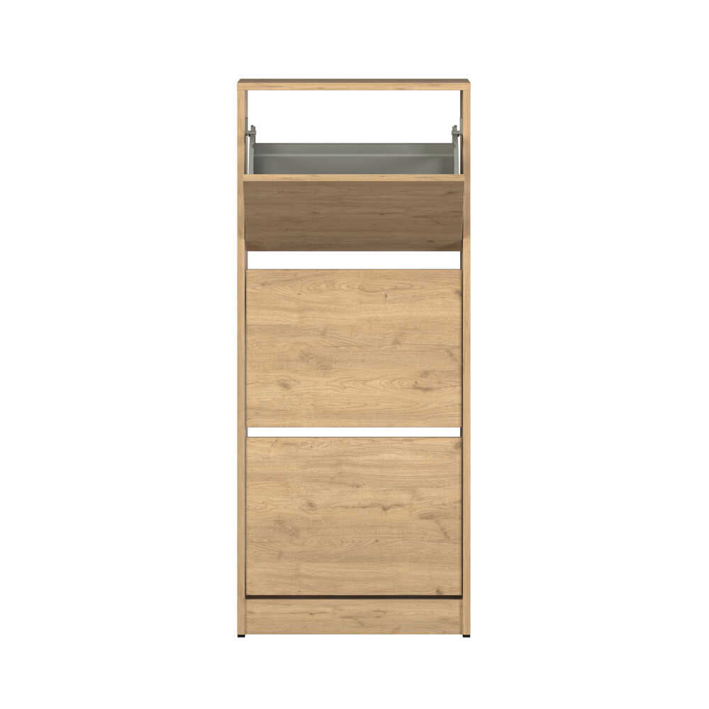 Pantofar SHC-330-BB-1 Home Collection® Compact Plus, 12 Perechi, 3 Compartimente, Alb - Stejar - Mov, 51x119x26 cm - Stejar | SKU: SHC-330-FF-1