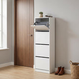 Pantofar SHC-340-BB-1 Home Collection® Compact XL, 16 Perechi, 4 Compartimente, Alb - Natur, 51x157x26 cm - Alb | SKU: SHC-340-BB-1, SHC-340-FF-1