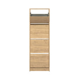 Pantofar SHC-340-BB-1 Home Collection® Compact XL, 16 Perechi, 4 Compartimente, Alb - Natur, 51x157x26 cm - Natur | SKU: SHC-340-FF-1
