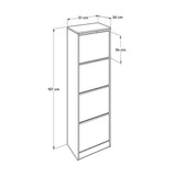 Pantofar SHC-340-BB-1 Home Collection® Compact XL, 16 Perechi, 4 Compartimente, Alb - Natur, 51x157x26 cm - Natur | SKU: SHC-340-FF-1