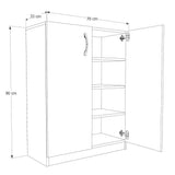 Pantofar A2620 Home Collection® Double, 2 usi, 3 rafturi, capacitate 12-16 perechi, Alb, 70x90x33 cm
