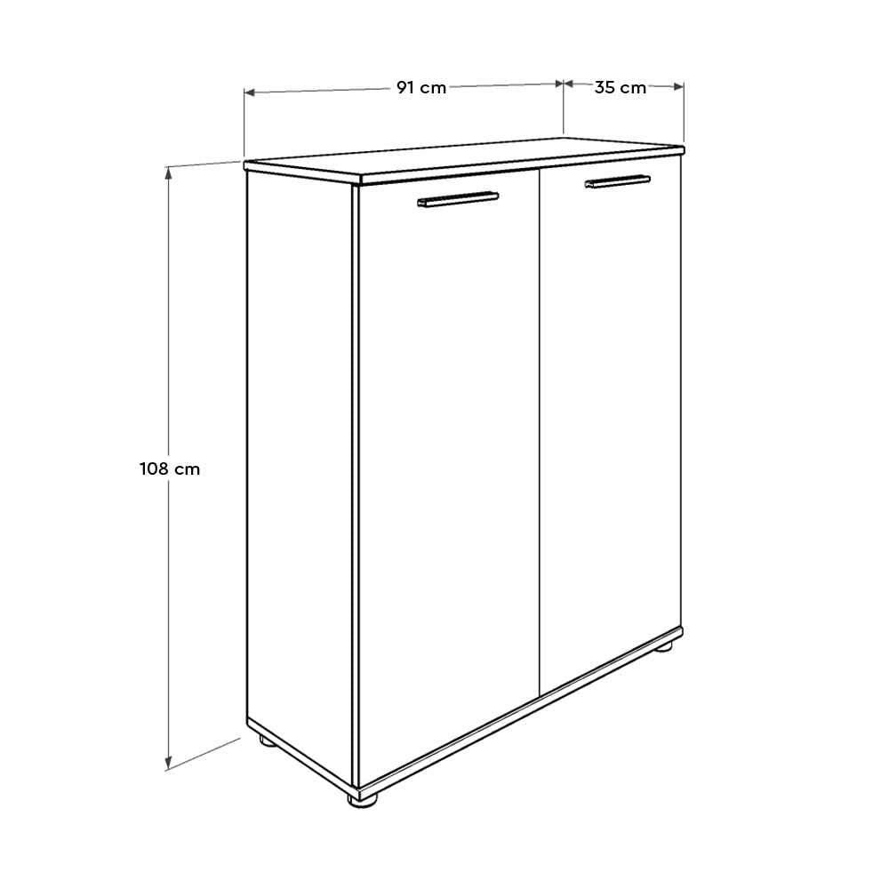 Pantofar ADR-520-BB-1 Home Collection® Elegance, 2 usi, 5 rafturi, capacitate 24 perechi incaltaminte, Alb - Natur, 91x108x35 cm - Alb | SKU: ADR-520-BB-1, ADR-520-FF-1
