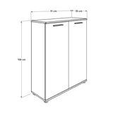 Pantofar ADR-520-BB-1 Home Collection® Elegance, 2 usi, 5 rafturi, capacitate 24 perechi incaltaminte, Alb - Natur, 91x108x35 cm - Alb | SKU: ADR-520-BB-1, ADR-520-FF-1