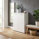 Pantofar ADR-520-BB-1 Home Collection® Elegance, 2 usi, 5 rafturi, capacitate 24 perechi incaltaminte, Alb - Natur, 91x108x35 cm - Alb | SKU: ADR-520-BB-1