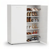 Pantofar ADR-520-BB-1 Home Collection® Elegance, 2 usi, 5 rafturi, capacitate 24 perechi incaltaminte, Alb - Natur, 91x108x35 cm - Alb | SKU: ADR-520-BB-1, ADR-520-FF-1