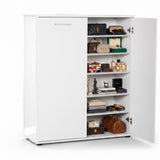 Pantofar ADR-520-BB-1 Home Collection® Elegance, 2 usi, 5 rafturi, capacitate 24 perechi incaltaminte, Alb - Natur, 91x108x35 cm - Alb | SKU: ADR-520-BB-1, ADR-520-FF-1
