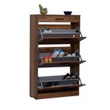 Pantofar SHC-431-DD-1 Home Collection® Extra, 3 compartimente, capacitate 18 perechi incaltaminte, Alb - Nuc, 75x128x29 cm - Nuc | SKU: SHC-431-DD-1, SHC-431-OO-1