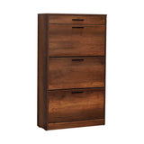 Pantofar SHC-431-DD-1 Home Collection® Extra, 3 compartimente, capacitate 18 perechi incaltaminte, Alb - Nuc, 75x128x29 cm - Nuc | SKU: SHC-431-DD-1, SHC-431-OO-1