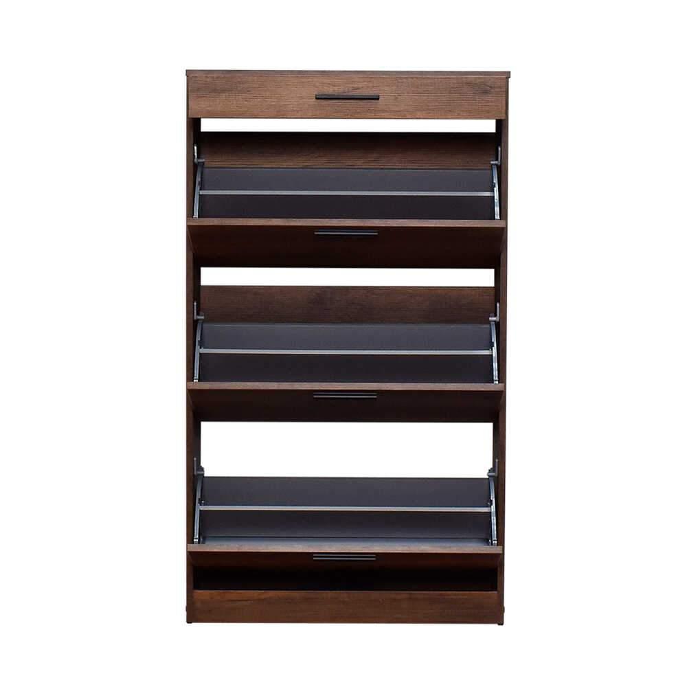 Pantofar SHC-431-DD-1 Home Collection® Extra, 3 compartimente, capacitate 18 perechi incaltaminte, Alb - Nuc, 75x128x29 cm - Nuc | SKU: SHC-431-DD-1, SHC-431-OO-1