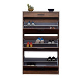 Pantofar SHC-431-DD-1 Home Collection® Extra, 3 compartimente, capacitate 18 perechi incaltaminte, Alb - Nuc, 75x128x29 cm - Nuc | SKU: SHC-431-DD-1, SHC-431-OO-1