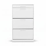 Pantofar SHC-431-DD-1 Home Collection® Extra, 3 compartimente, capacitate 18 perechi incaltaminte, Alb - Nuc, 75x128x29 cm - Alb | SKU: SHC-431-DD-1, SHC-431-OO-1