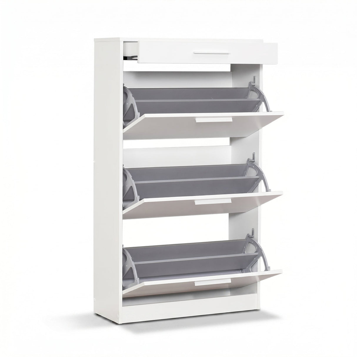 Pantofar SHC-431-DD-1 Home Collection® Extra, 3 compartimente, capacitate 18 perechi incaltaminte, Alb - Nuc, 75x128x29 cm - Alb | SKU: SHC-431-DD-1, SHC-431-OO-1