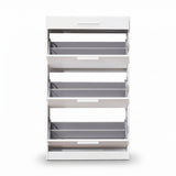 Pantofar SHC-431-DD-1 Home Collection® Extra, 3 compartimente, capacitate 18 perechi incaltaminte, Alb - Nuc, 75x128x29 cm - Alb | SKU: SHC-431-DD-1, SHC-431-OO-1