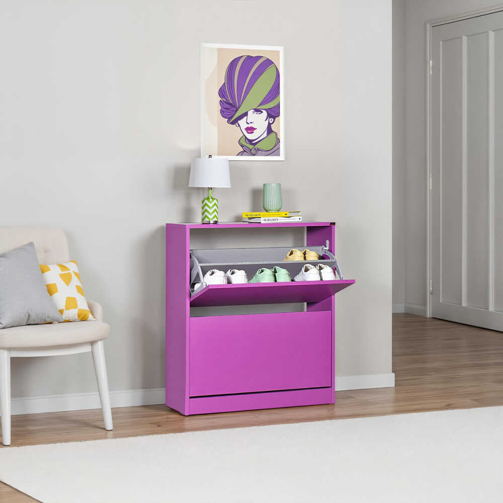 Pantofar SHC-520-BB-1 Home Collection® Max, 12 Perechi, 2 Compartimente, 73x84x26 cm - Mov | SKU: SHC-520-UU-1