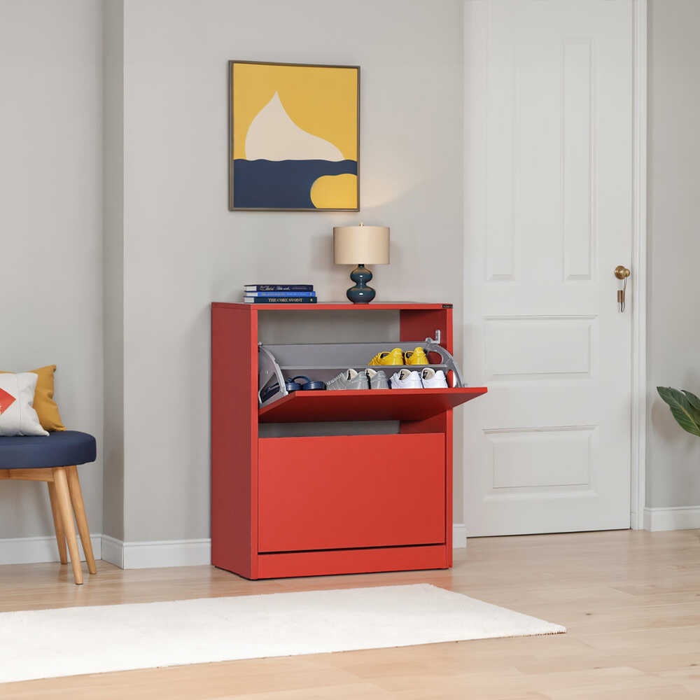 Pantofar SHC-520-BB-1 Home Collection® Max, 12 Perechi, 2 Compartimente, 73x84x26 cm - Rosu | SKU: SHC-520-KK-1