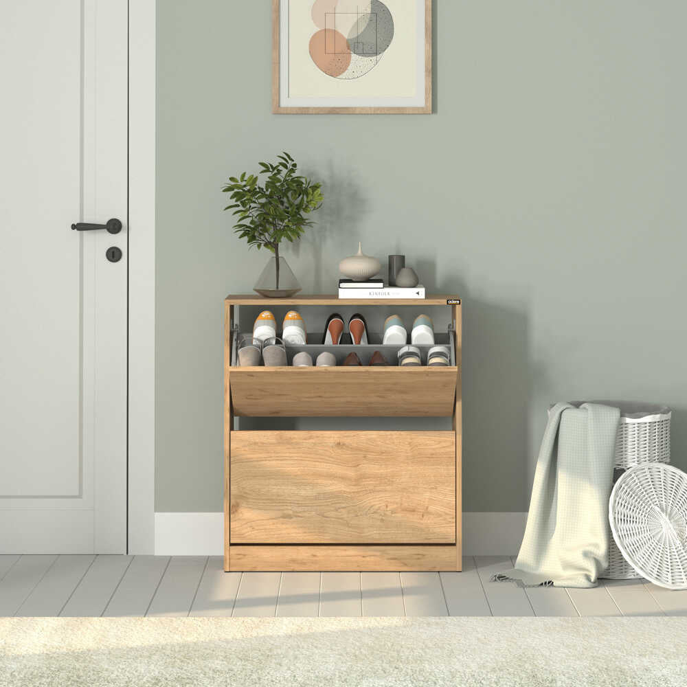 Pantofar SHC-520-BB-1 Home Collection® Max, 12 Perechi, 2 Compartimente, 73x84x26 cm - Stejar | SKU: SHC-520-FF-1