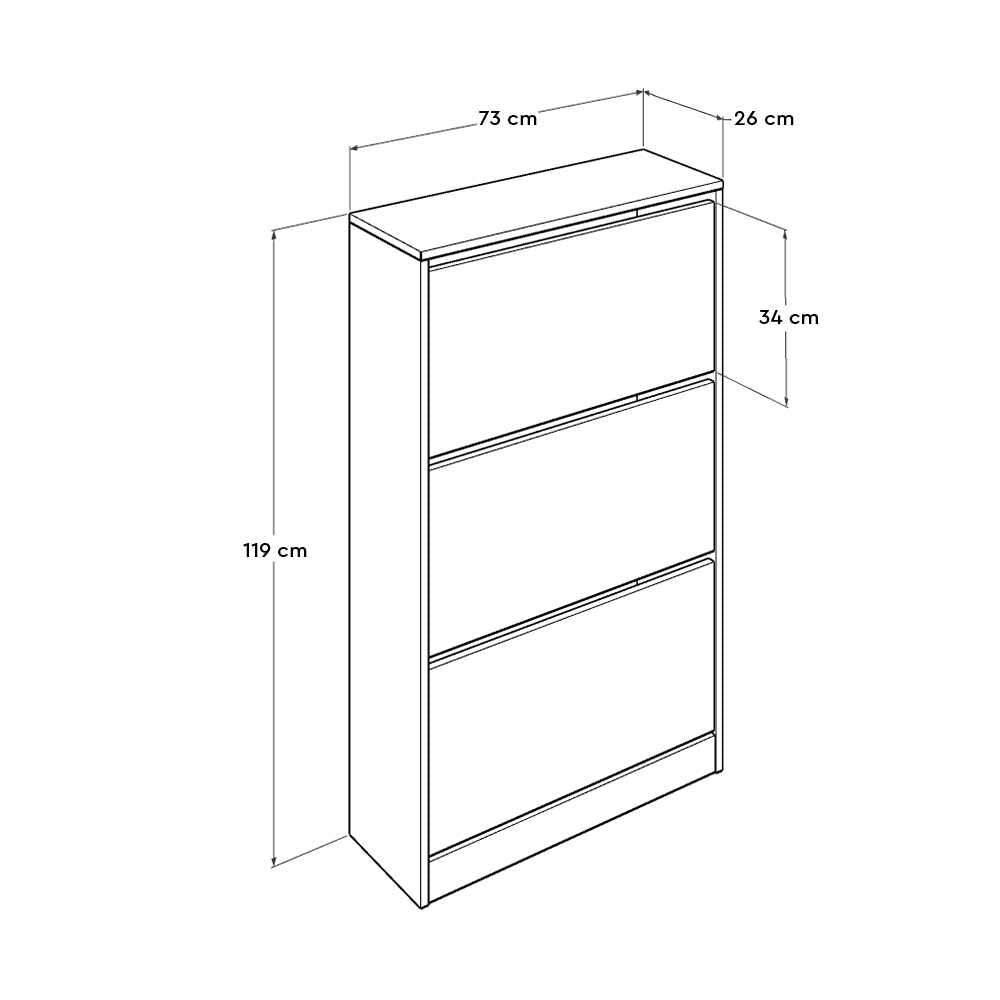 Pantofar SHC-530-BB-1 Home Collection® Max Plus, 18 Perechi, 3 Compartimente, 73x119x26 cm - Rosu | SKU: SHC-530-KK-1