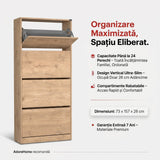 Pantofar SHC-540-BB-1 Home Collection® Max XL, 24 Perechi, 4 Compartimente, 73x157x26 cm - Natural | SKU: SHC-540-FF-1