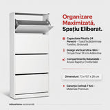 Pantofar SHC-540-BB-1 Home Collection® Max XL, 24 Perechi, 4 Compartimente, 73x157x26 cm - Alb | SKU: SHC-540-BB-1, SHC-540-HH-1, SHC-540-UU-1, SHC-540-FF-1, SHC-540-KK-1, SHC-540-OO-1