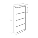 Pantofar SHC-540-BB-1 Home Collection® Max XL, 24 Perechi, 4 Compartimente, 73x157x26 cm - Alb | SKU: SHC-540-BB-1, SHC-540-HH-1, SHC-540-UU-1, SHC-540-FF-1, SHC-540-KK-1, SHC-540-OO-1