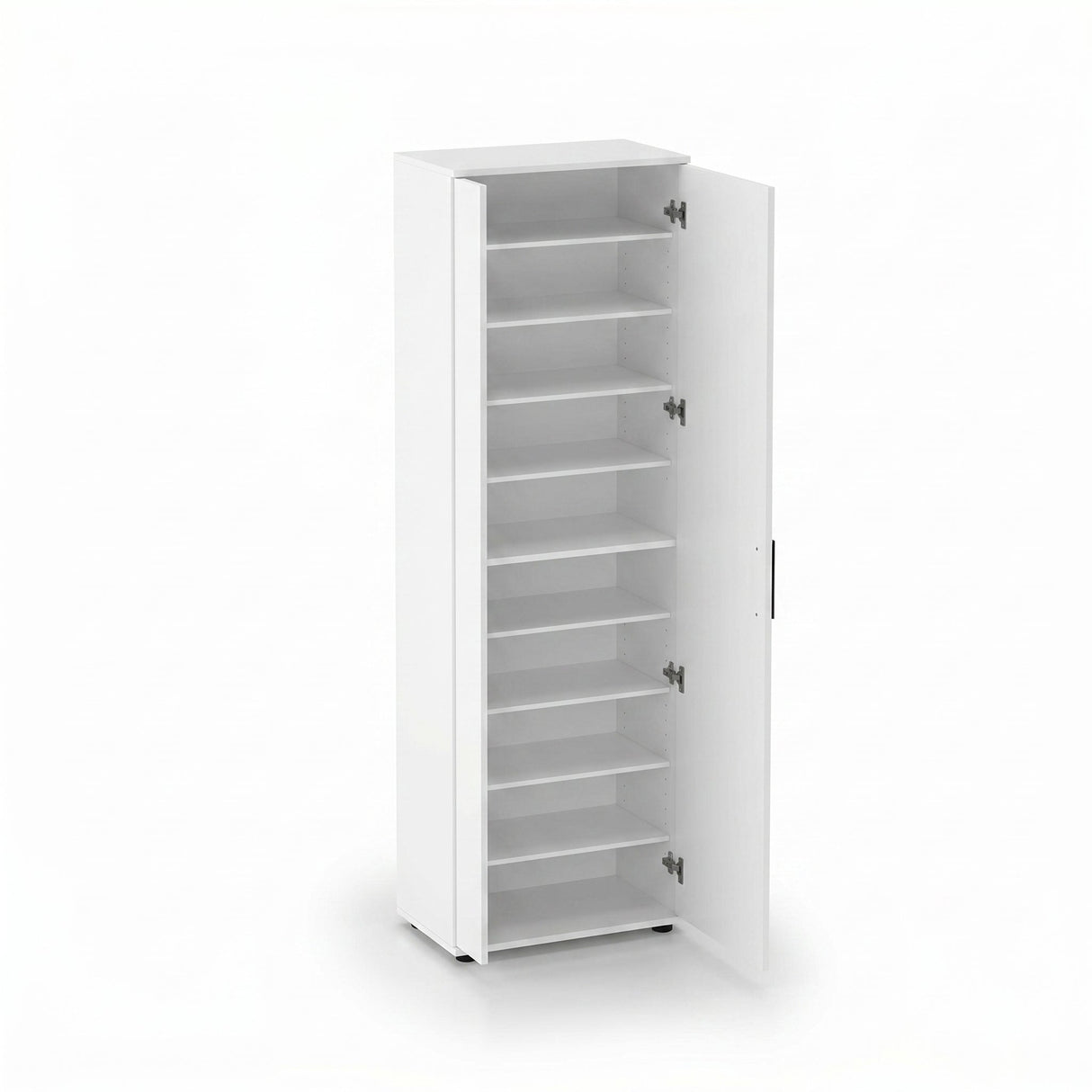 Pantofar SHC-629-BB-2 Home Collection® Porto, 2 usi reversibile cu oglinda, 10 rafturi, capacitate 28 perechi, Alb - Natur, 60x187x36 cm - Alb | SKU: SHC-629-BB-2, SHC-629-FF-2