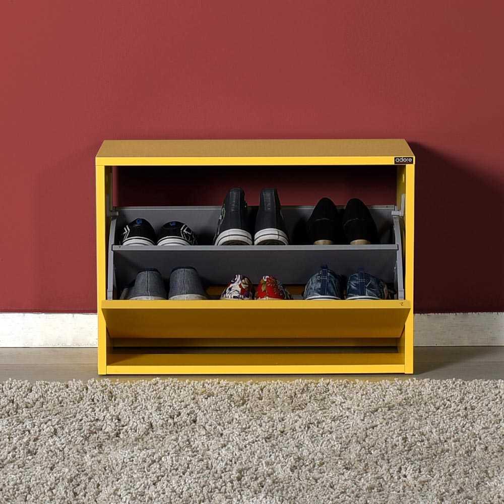Pantofar Băncuță SHC-110-BB-1 Home Collection®, cu Șezut, 6 Perechi, 60x42x30 cm - Galben | SKU: SHC-110-HH-1