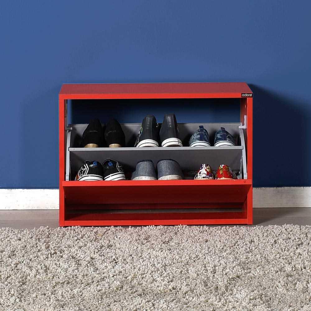 Pantofar Băncuță SHC-110-BB-1 Home Collection®, cu Șezut, 6 Perechi, 60x42x30 cm - Rosu | SKU: SHC-110-KK-1