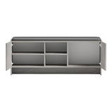Pantofar cu banca Zulla, 110x37x43 cm - Bej-Gri-Negru