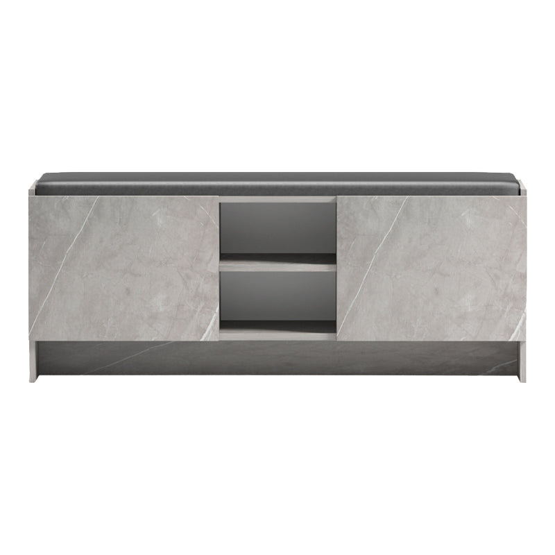 Pantofar cu banca Zulla, 110x37x43 cm - Bej-Gri-Negru
