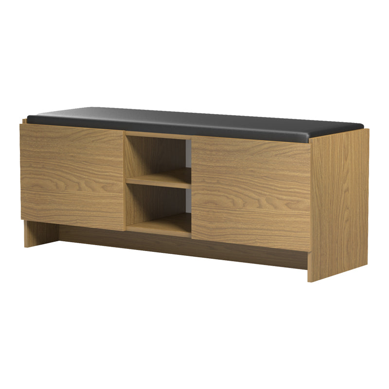 Pantofar cu banca Zulla, 110x37x43 cm - Nuc deschis
