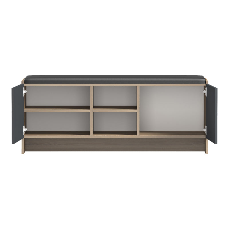 Pantofar cu banca Zulla, 110x37x43 cm - Sonoma-Antracit
