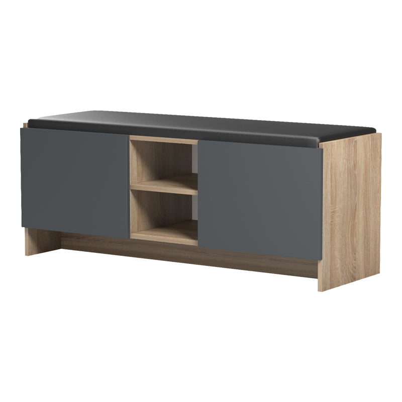 Pantofar cu banca Zulla, 110x37x43 cm - Sonoma-Antracit