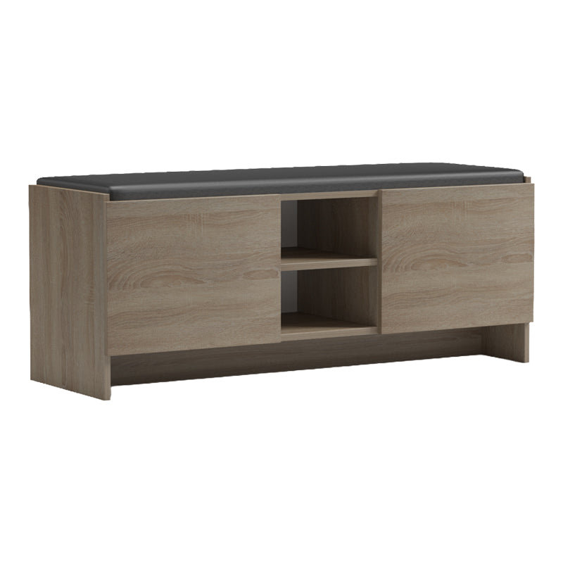 Pantofar cu banca Zulla, 110x37x43 cm - Sonoma-Negru