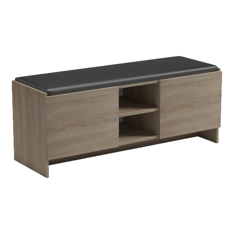 Pantofar cu banca Zulla, 110x37x43 cm - Sonoma-Negru