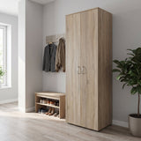 Dulap pantofi cu functie organizare Racka, Lemn, Diverse culori, 58x34x186 cm - Stejar