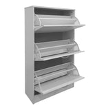 Pantofar Savaz, Lemn, 60x24x114 cm - Pantofar cu functie de organizare Savaz, Lemn, Alb, 60x24x114 cm, imagine suplimentara