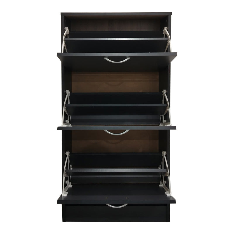 Pantofar cu rafturi Savaz, metal și lemn, Antracit, 60x24x114 cm, imagine suplimentara