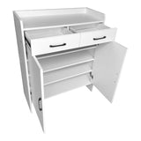 Pantofar Gazen, 12 perechi, Alb, 80x33x100 cm