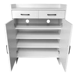 Pantofar Gazen, 12 perechi, Alb, 80x33x100 cm