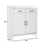 Pantofar Gazen, 12 perechi, Alb, 80x33x100 cm
