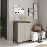 Pantofar Hol cu 2 usi si 3 Rafturi, Maro, 60x86x36 cm