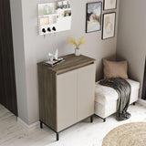 Pantofar Hol cu 2 usi si 3 Rafturi, Maro, 60x86x36 cm