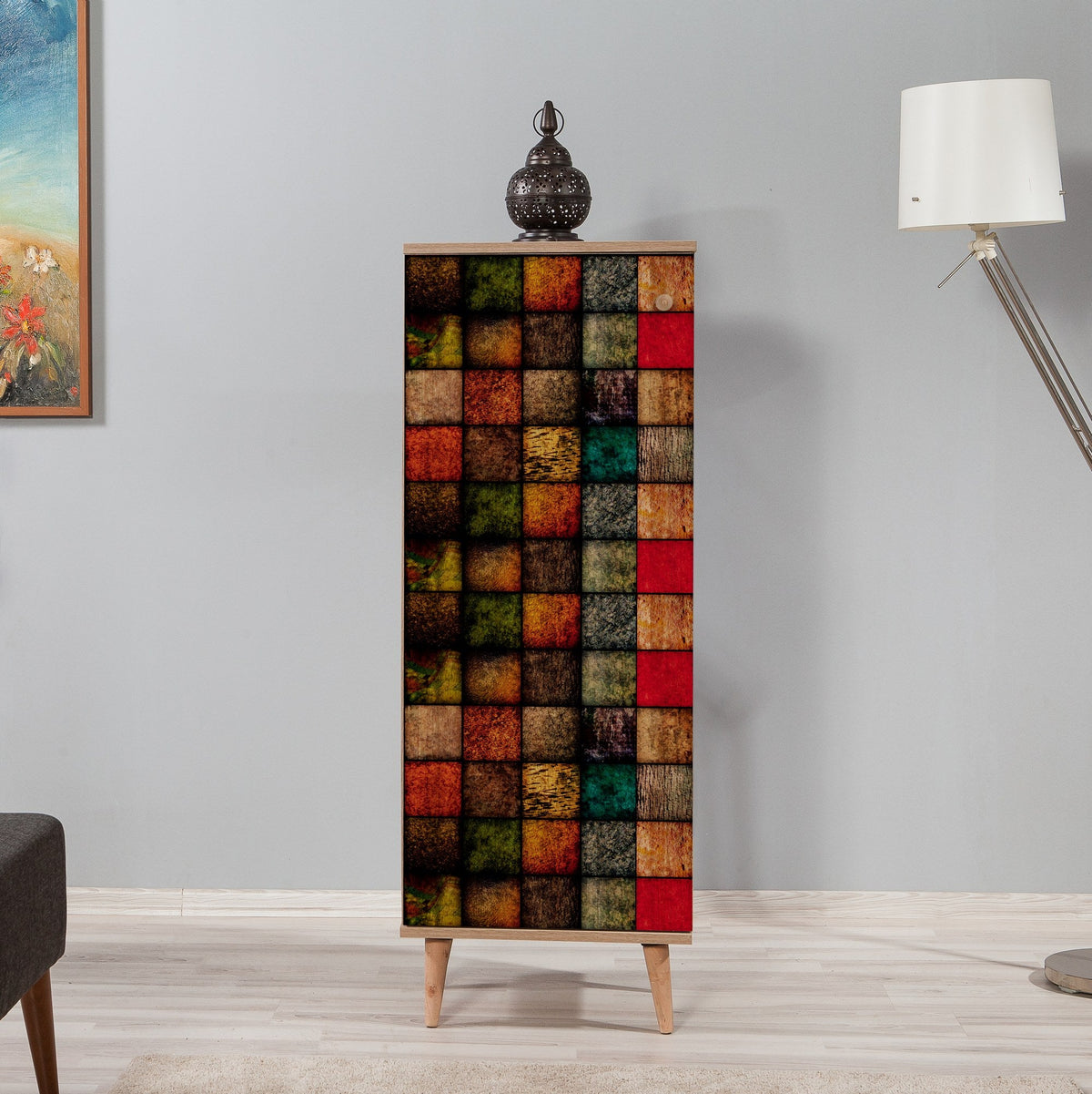 Pantofar Leyla, Multicolor, 50x135x38 cm, detaliu produs