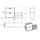 Pantofar Mamaia cu bancuta si suport umbrela, Alb, 130x80x31 cm