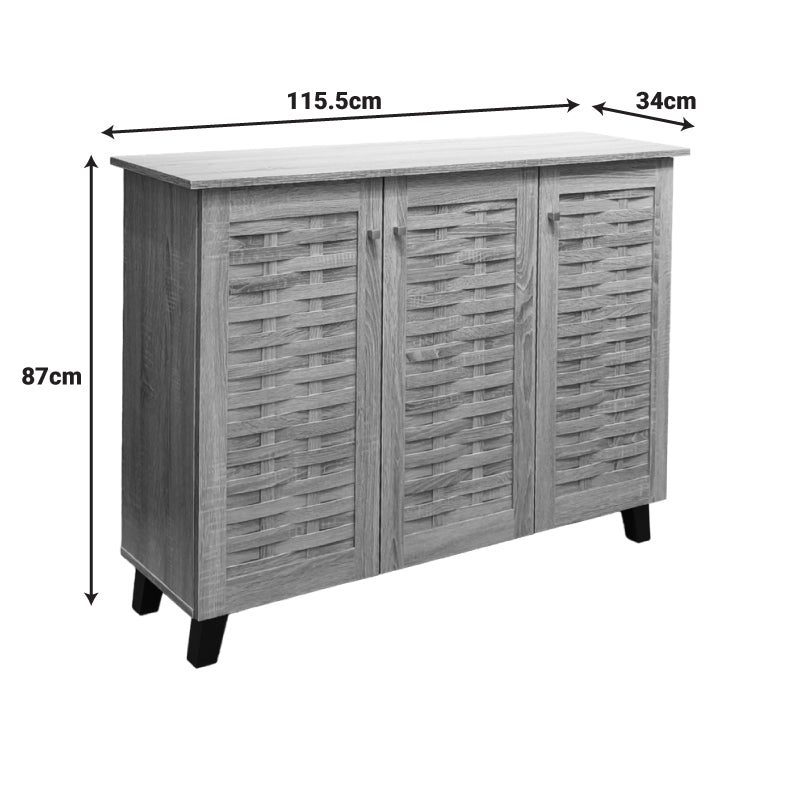 Pantofar Mantam, Sonoma, pentru 16 perechi, 115.5x34x87 cm, imagine produs 6, MDF, lemn, PP, pentru locuință