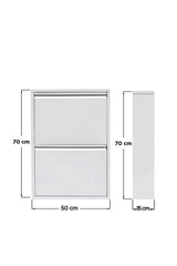 Pantofar Miko, 2 compartimente, Alb - Maro, 50x70x15 cm - Alb
