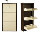 Pantofar Miko, 3 Compartimente cu Cheie, 50x103x15 cm - Maro