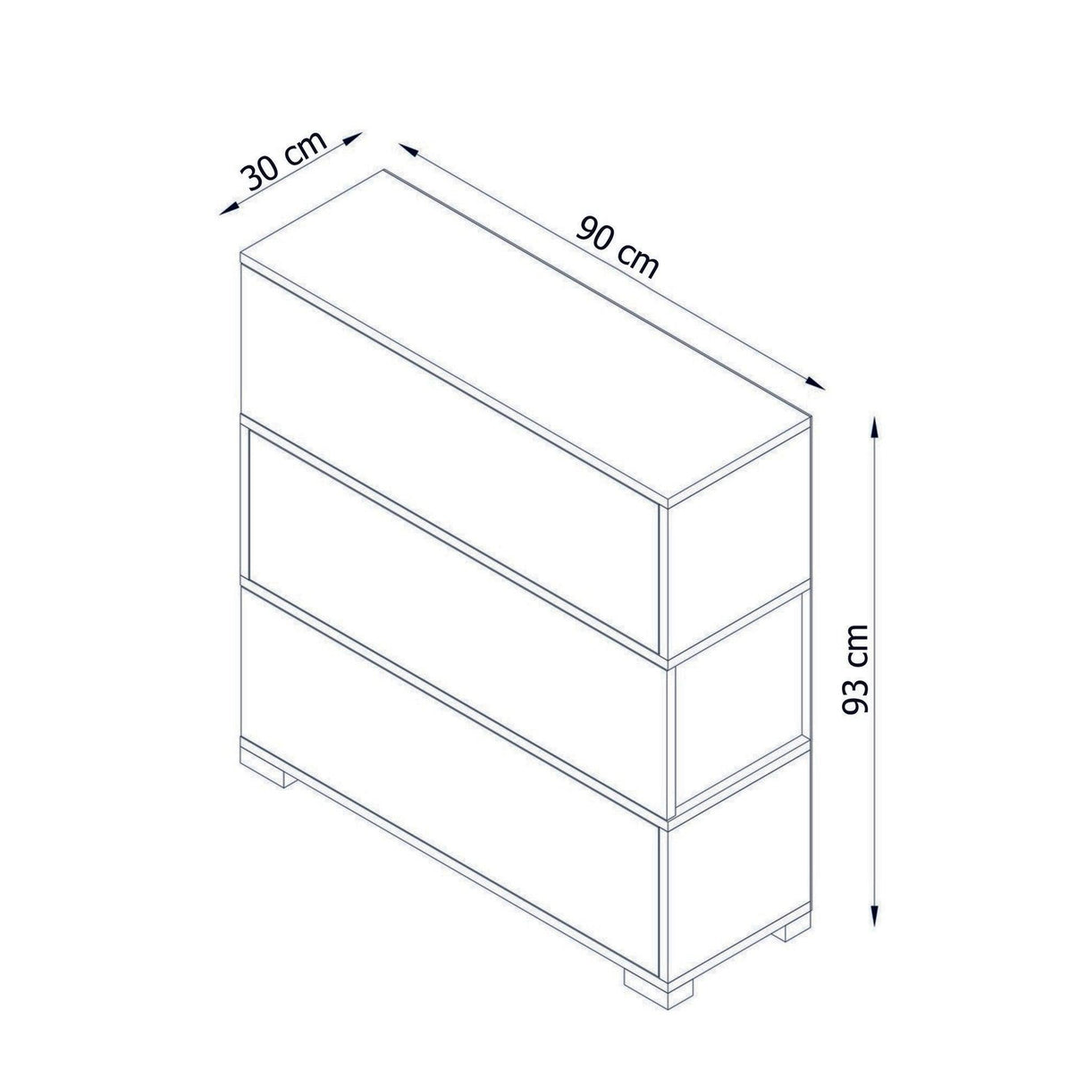 Pantofar Napolyon, Alb, 90x93x30 cm