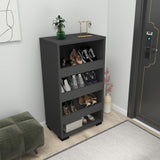 Pantofar Nasem Large, 4 Compartimente, 45x82x28 cm - Gri